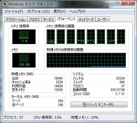 HP Pavilion HPE280jp Windowsエクスペリエンスインデックス