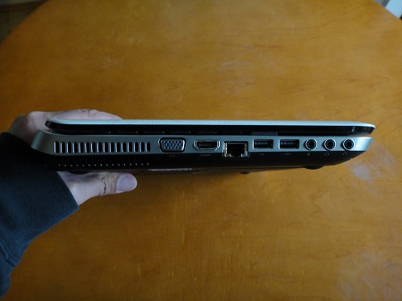 HP Pavilion dv6-6c00左側面部レビュー